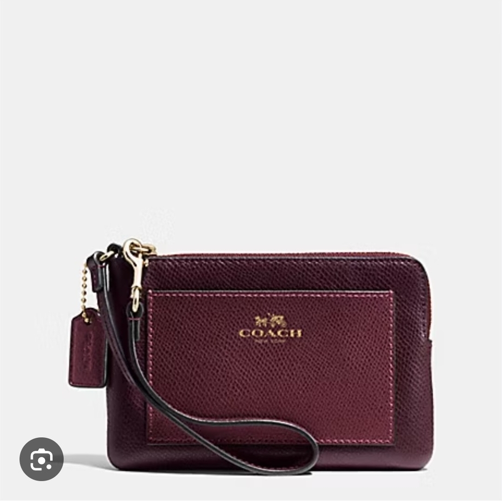 Coach Burgundy Wristlet